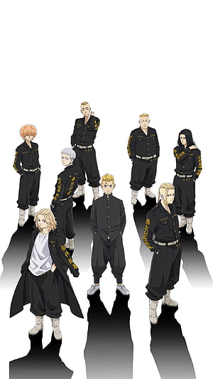 Tokyo Revengers Manji Gang Members Anime Character Group Illustration Wallpaper, Tokyo Revengers , Tokyo Revengers Mikey HD phone wallpaper