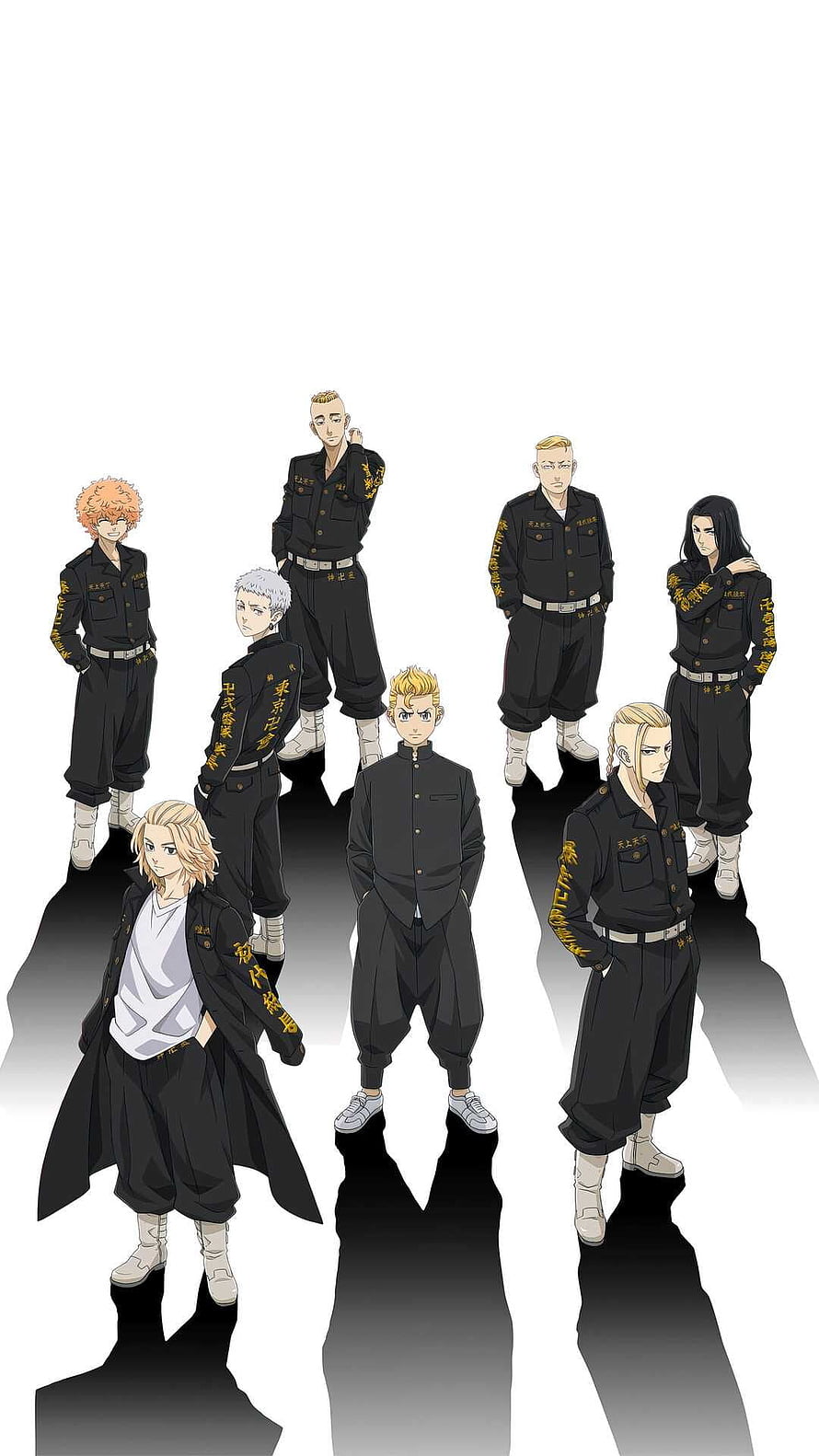 Tokyo Revengers Manji Gang Members Anime Character Group Illustration Wallpaper, Tokyo Revengers , Tokyo Revengers Mikey HD phone wallpaper