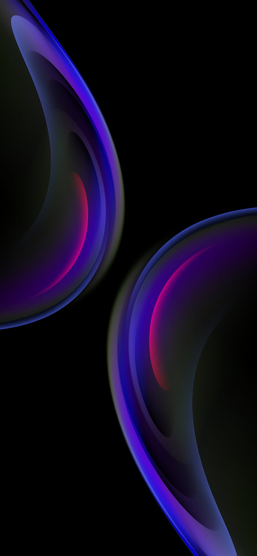 Abstract Purple and Blue Gradient Swirls on Black Background HD phone wallpaper