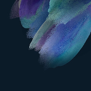Samsung Galaxy S21 FE Abstract Dark Wallpaper with Purple and Teal Particle Swirls HD phone wallpaper