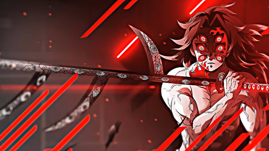 Akaza Upper Rank Three Demon Slayer Kimetsu no Yaiba Anime Wallpaper HD wallpaper