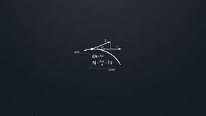 Minimalist Physics Diagram of Work and Power on a Dark Background HD wallpaper