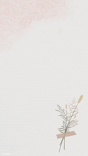 Minimalist Dried Grass Bouquet with Washi Tape on Textured Paper Background HD phone wallpaper