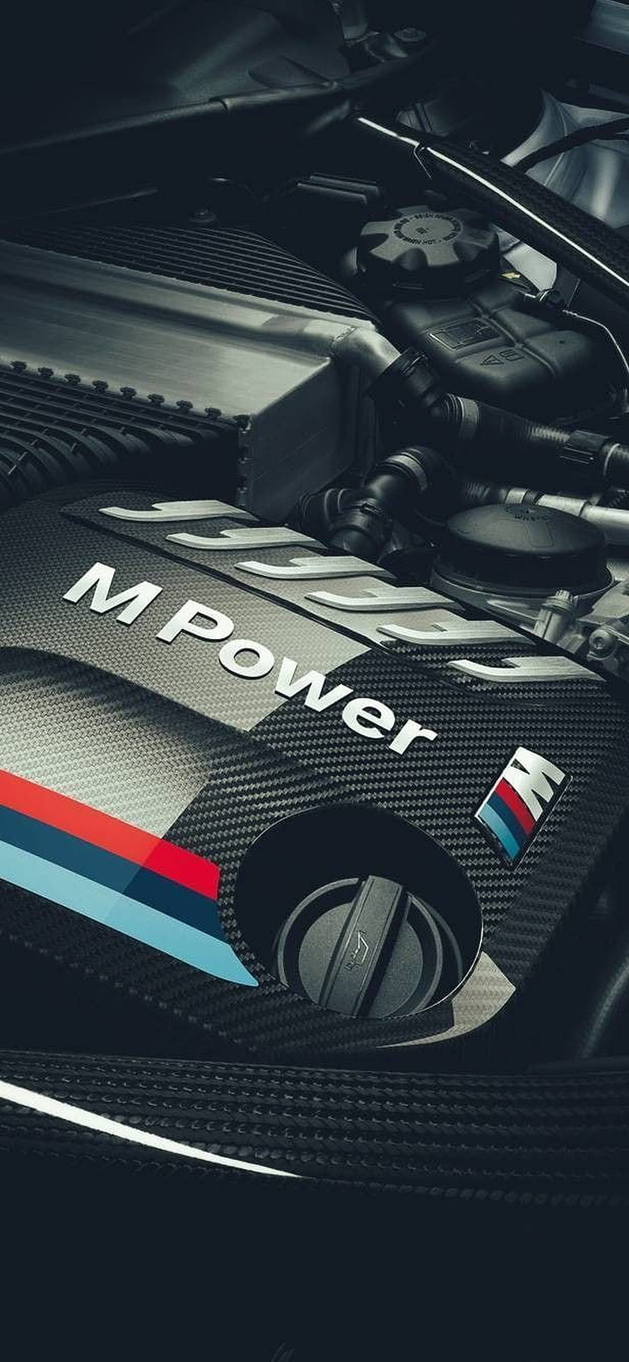 BMW M Power Engine Close-Up Wallpaper HD phone wallpaper