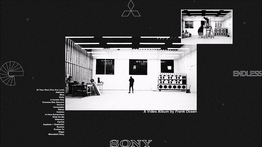 Frank Ocean Endless Video Album Cover Art Black And White Studio Scene HD wallpaper