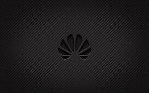 Huawei Carbon Fiber Logo on Dark Textured Background HD wallpaper