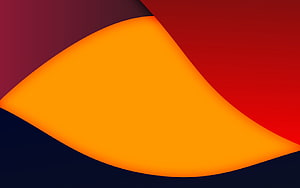 Vibrant Material Design Abstract Background With Bold Orange Curves And Geometric Shapes HD wallpaper
