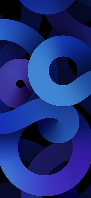 Abstract Blue and Purple Gradient Rings Wallpaper HD phone wallpaper