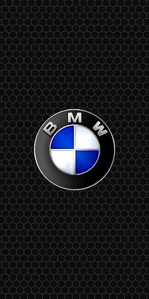 BMW Logo on Black Honeycomb Mesh Background HD phone wallpaper