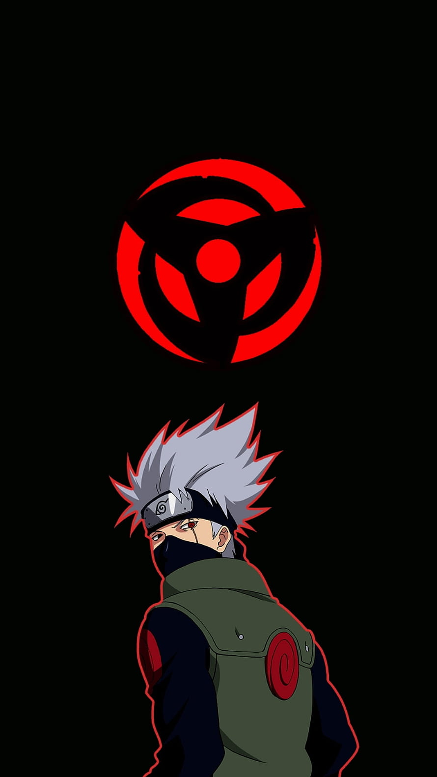 Kakashi Hatake Sharingan Anime Character Wallpaper HD phone wallpaper
