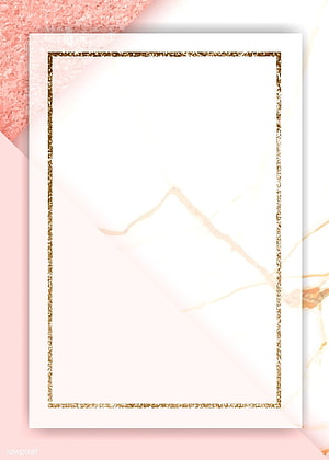 Elegant Pink Marble Background with Gold Glitter Border Frame HD phone wallpaper