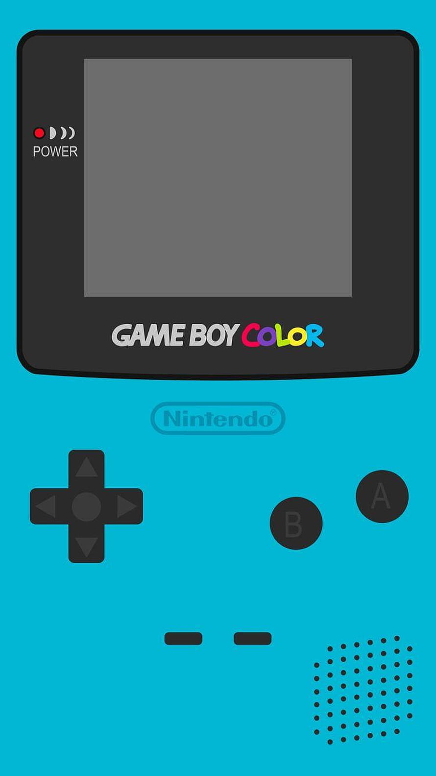 Blue Nintendo Game Boy Color Handheld Console Vector Illustration HD phone wallpaper