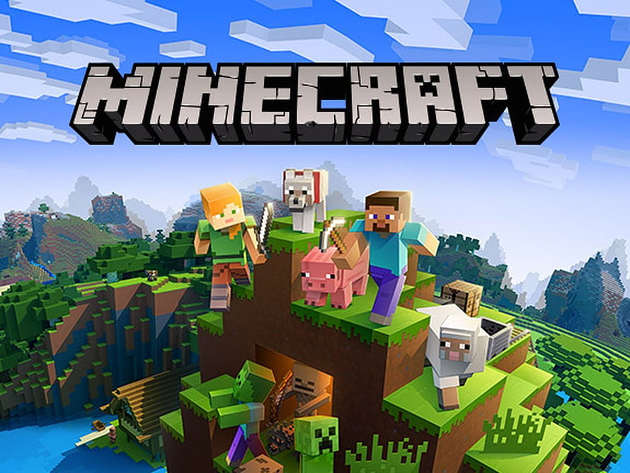 Minecraft Steve and Alex Adventure with Animals and Monsters HD wallpaper