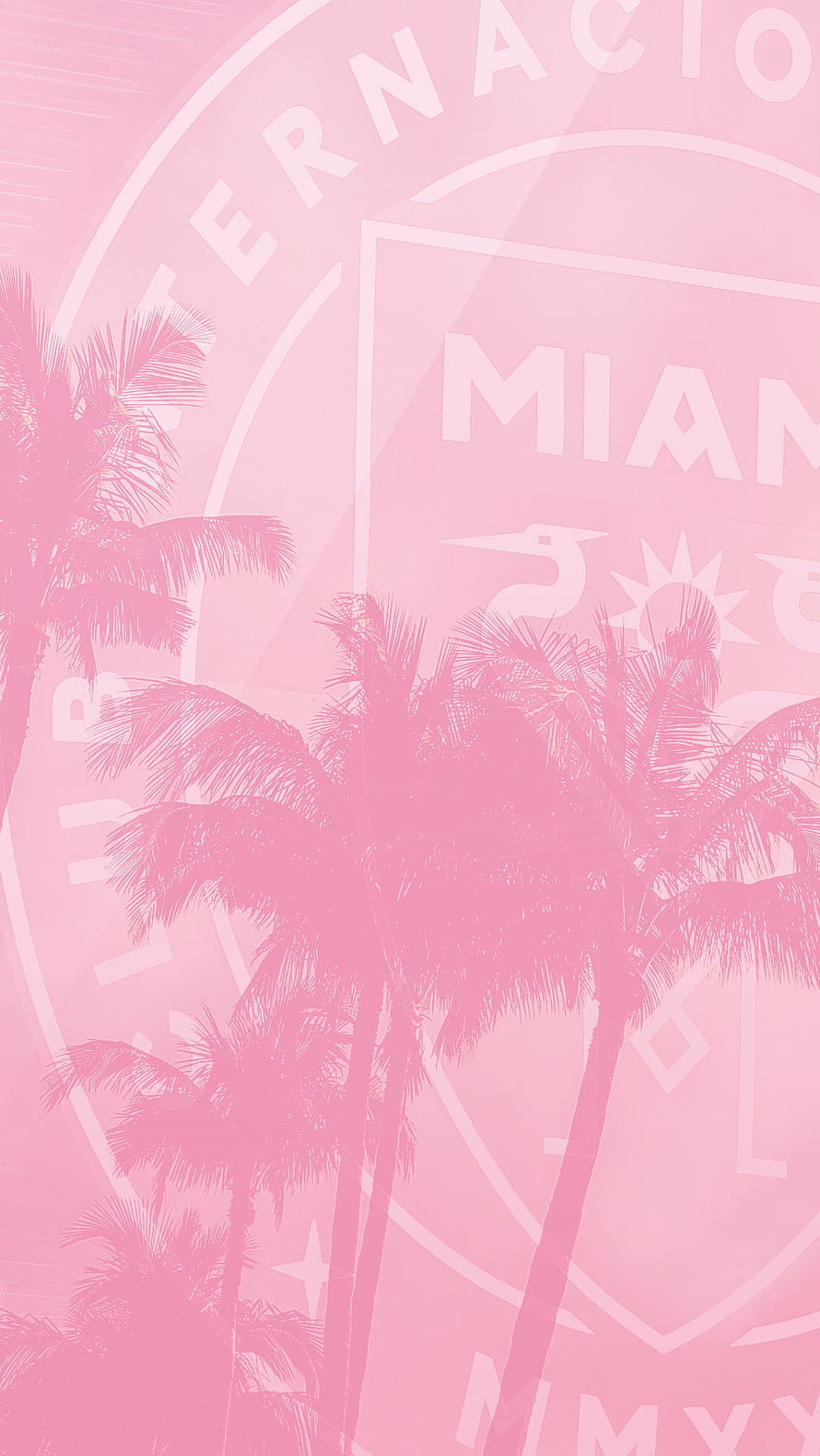 Miami International FC Soccer Team Logo With Palm Trees Pink Aesthetic Wallpaper HD phone wallpaper