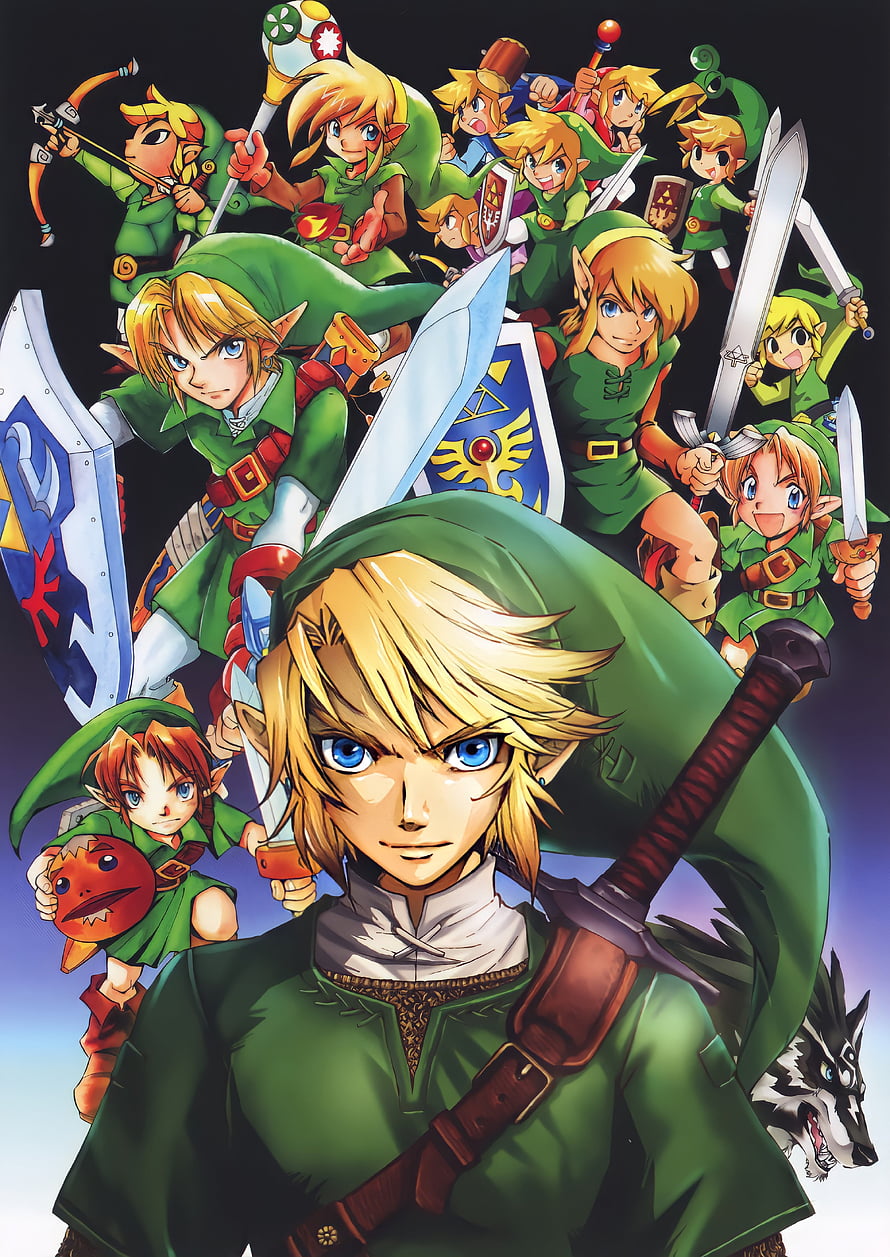 The Legend of Zelda Link Character Collection Anime Illustration HD phone wallpaper