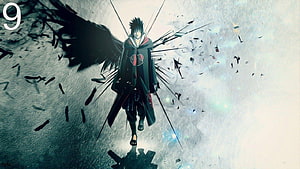 Madara Uchiha Anime Character With Susanoo Wings And Chakra Blades HD wallpaper