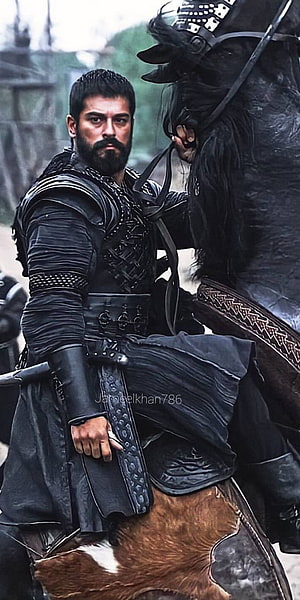 Kuruluş Osman warrior in black armor on horseback with sword, Kurulus Osman, Kuruluş: Osman HD phone wallpaper
