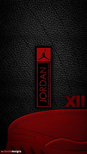 Air Jordan 12 Retro Sneaker Close-Up with Jumpman Logo on Black Leather Background, Jordan 12. Nike , Jordan logo , Jordans, Air Jordan 12 HD phone wallpaper