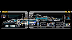 Star Trek USS Voyager Engineering Schematic Blueprint with LCARS Interface HD wallpaper
