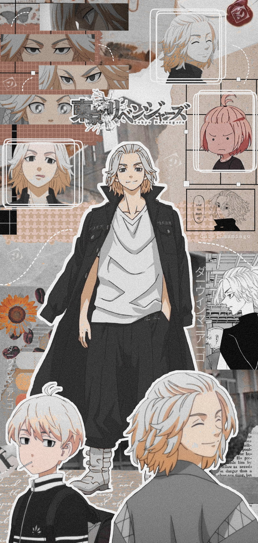 Darwin Maniago Tokyo Revengers Anime Character Collage Wallpaper HD phone wallpaper