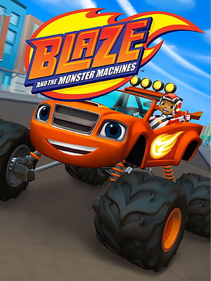 Blaze and the Monster Machines Animated Orange Monster Truck with Driver HD phone wallpaper