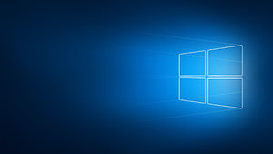 Windows 10 Minimalist Blue Gradient Logo Wallpaper HD wallpaper
