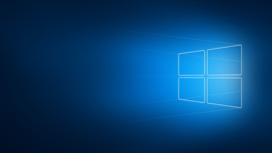Windows 10 Minimalist Blue Gradient Logo Wallpaper HD wallpaper
