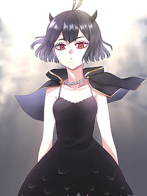 Nero from Black Clover in Black Dress with Horns and Cape HD phone wallpaper