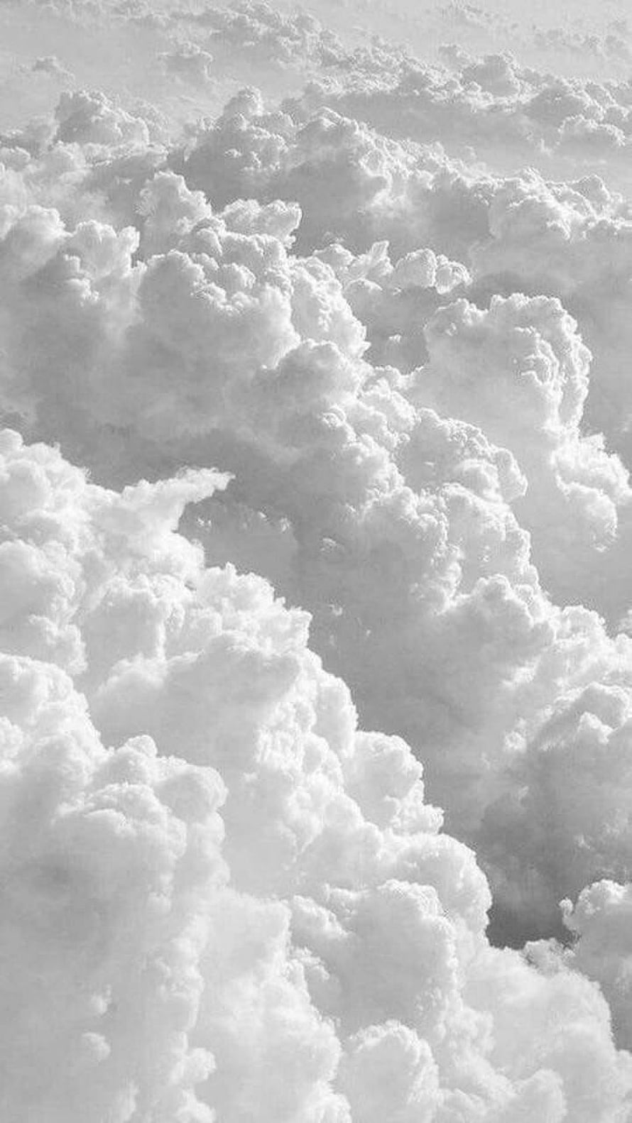 Monochrome Cumulus Clouds Texture HD phone wallpaper