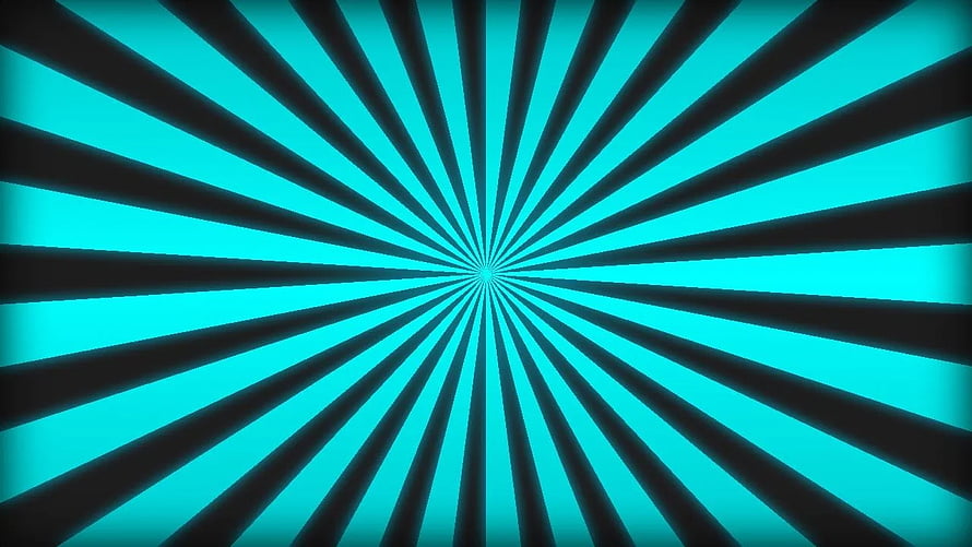Abstract Turquoise And Black Radial Burst Pattern With Optical Illusion Effect HD wallpaper