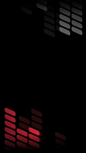 Abstract Red and Grey Audio Equalizer Bars on Black Background HD phone wallpaper