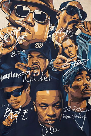 Tribute to Hip Hop Legends: Tupac, Biggie, Dr. Dre, Snoop Dogg, and Eminem HD phone wallpaper