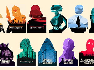 Star Wars Film Collection Silhouette Poster Art HD wallpaper