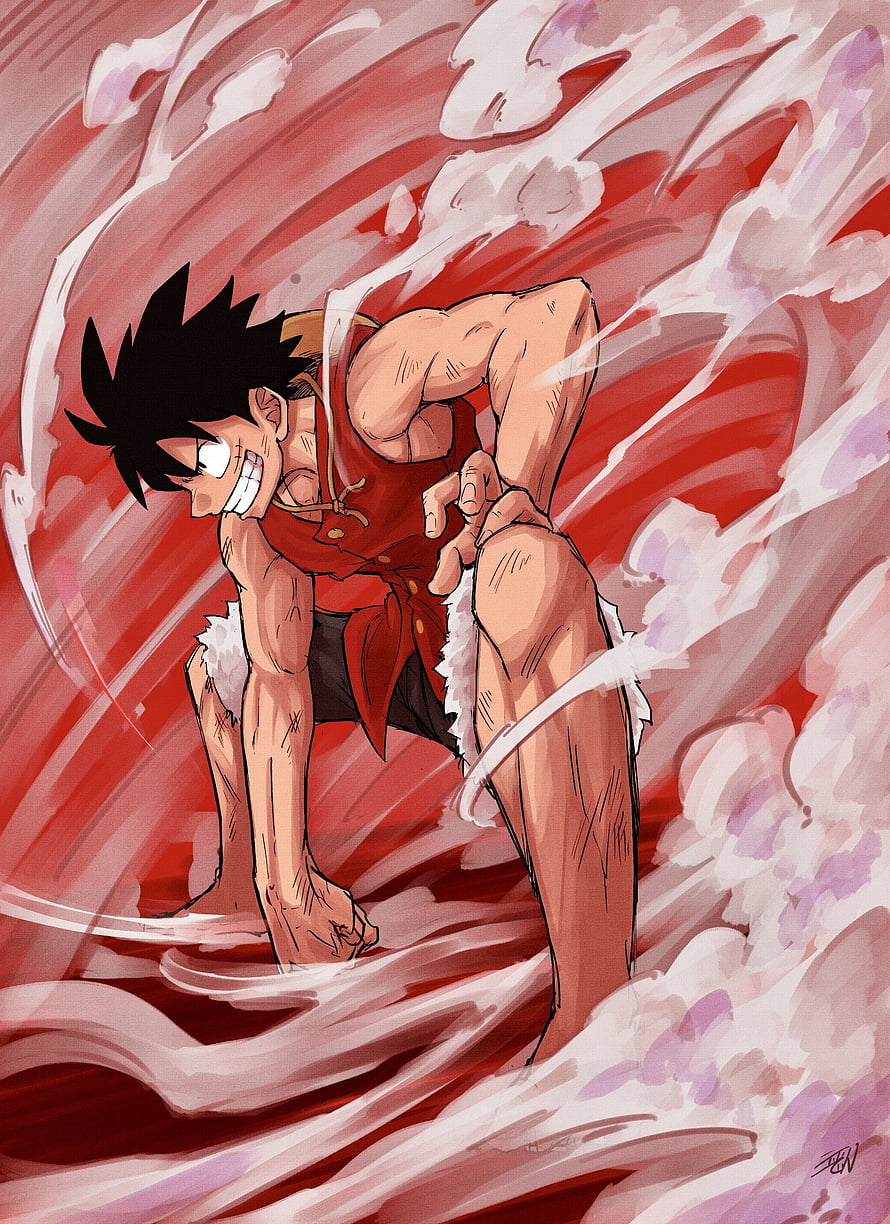 Monkey D. Luffy Gear Fourth Boundman Anime Wallpaper, LUFFY GEAR SECOND, pirate, piece, one, manga, zoro, onepiece, sanji, anime HD phone wallpaper