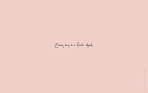 Minimalist Pink Background with Handwritten Motivational Quote HD wallpaper