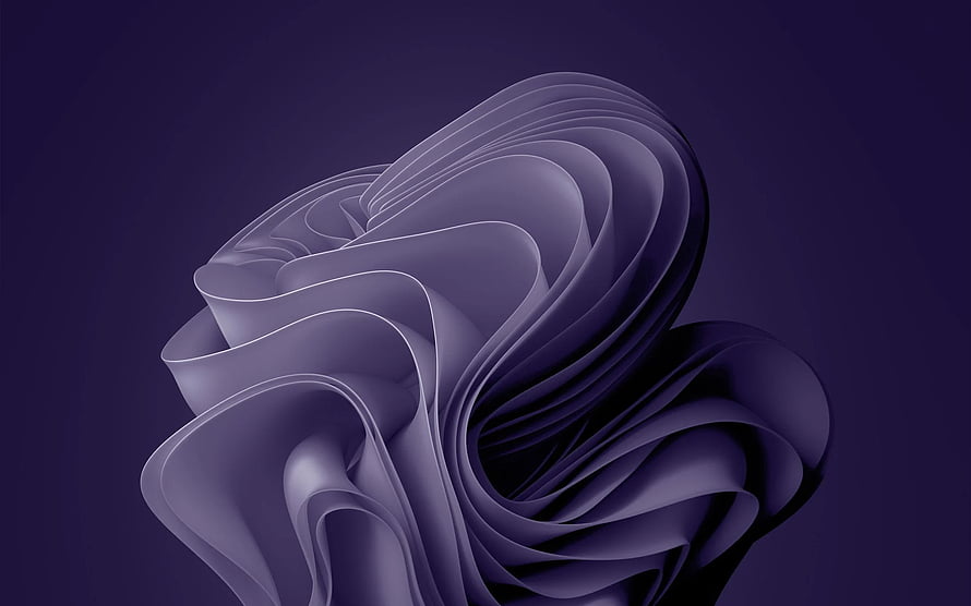 Abstract Purple 3D Flowing Ribbon Sculpture Wallpaper HD wallpaper