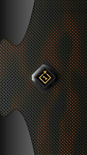 OnePlus Logo on Dark Perforated Metal Background with Orange Accents HD phone wallpaper