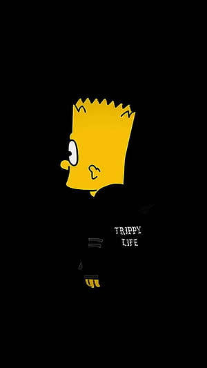 Bart Simpson Trippy Life Dark Aesthetic Wallpaper HD phone wallpaper