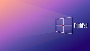 ThinkPad Windows 10 Gradient Desktop Background with Purple and Blue Hues HD wallpaper