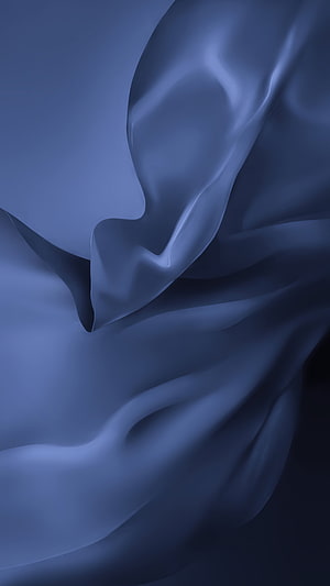 Abstract Blue Silk Fabric Texture With Smooth Flowing Waves And Soft Shadows HD phone wallpaper