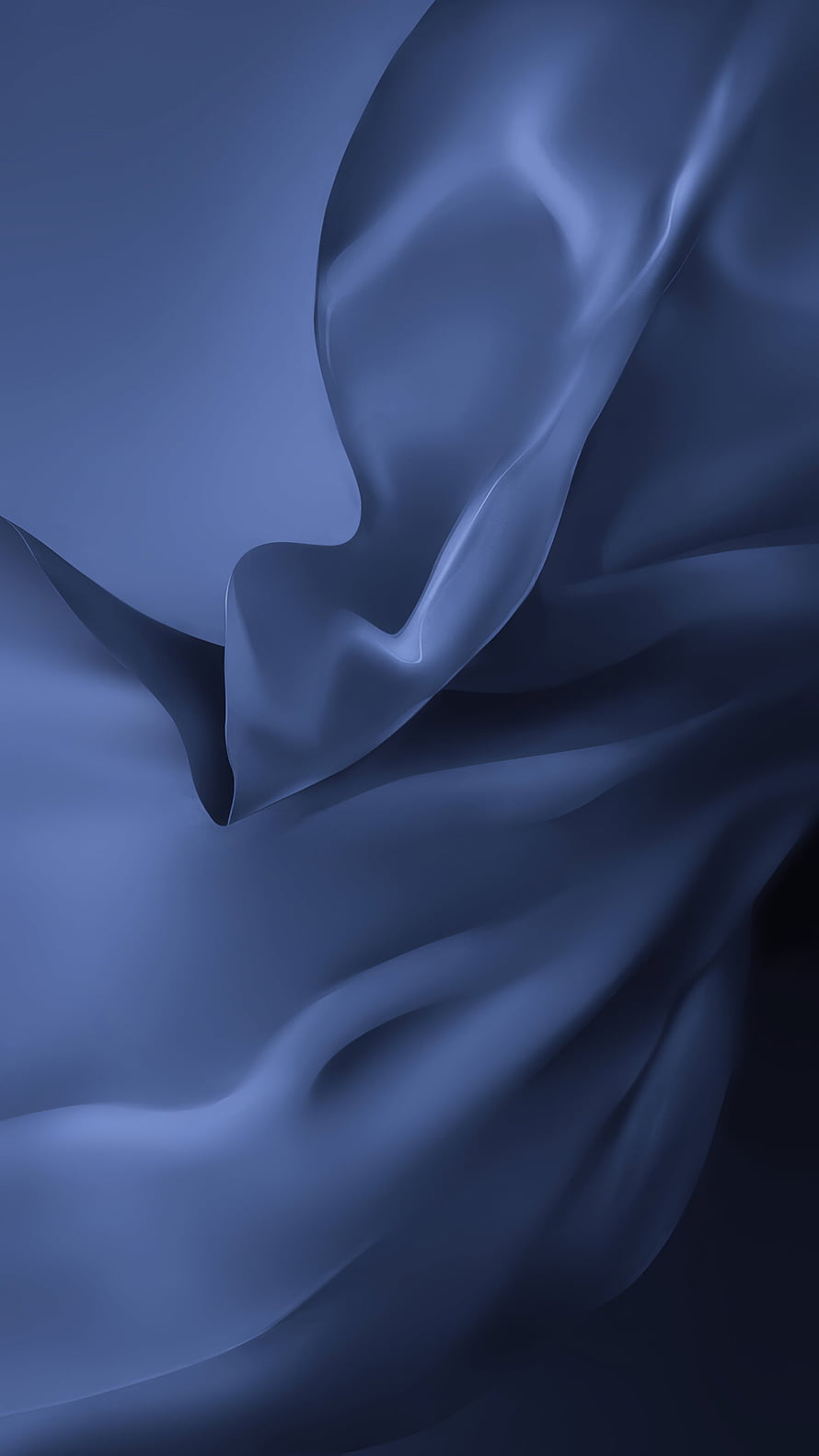 Abstract Blue Silk Fabric Texture With Smooth Flowing Waves And Soft Shadows HD phone wallpaper