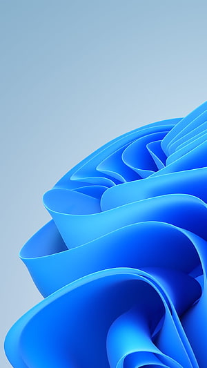 Abstract Blue Wavy 3D Curves Wallpaper HD phone wallpaper