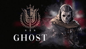 SAS Ghost Soldier with Skull Mask and Tactical Gear HD wallpaper