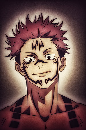 Ryomen Sukuna Portrait From Jujutsu Kaisen Anime Character Artwork HD phone wallpaper