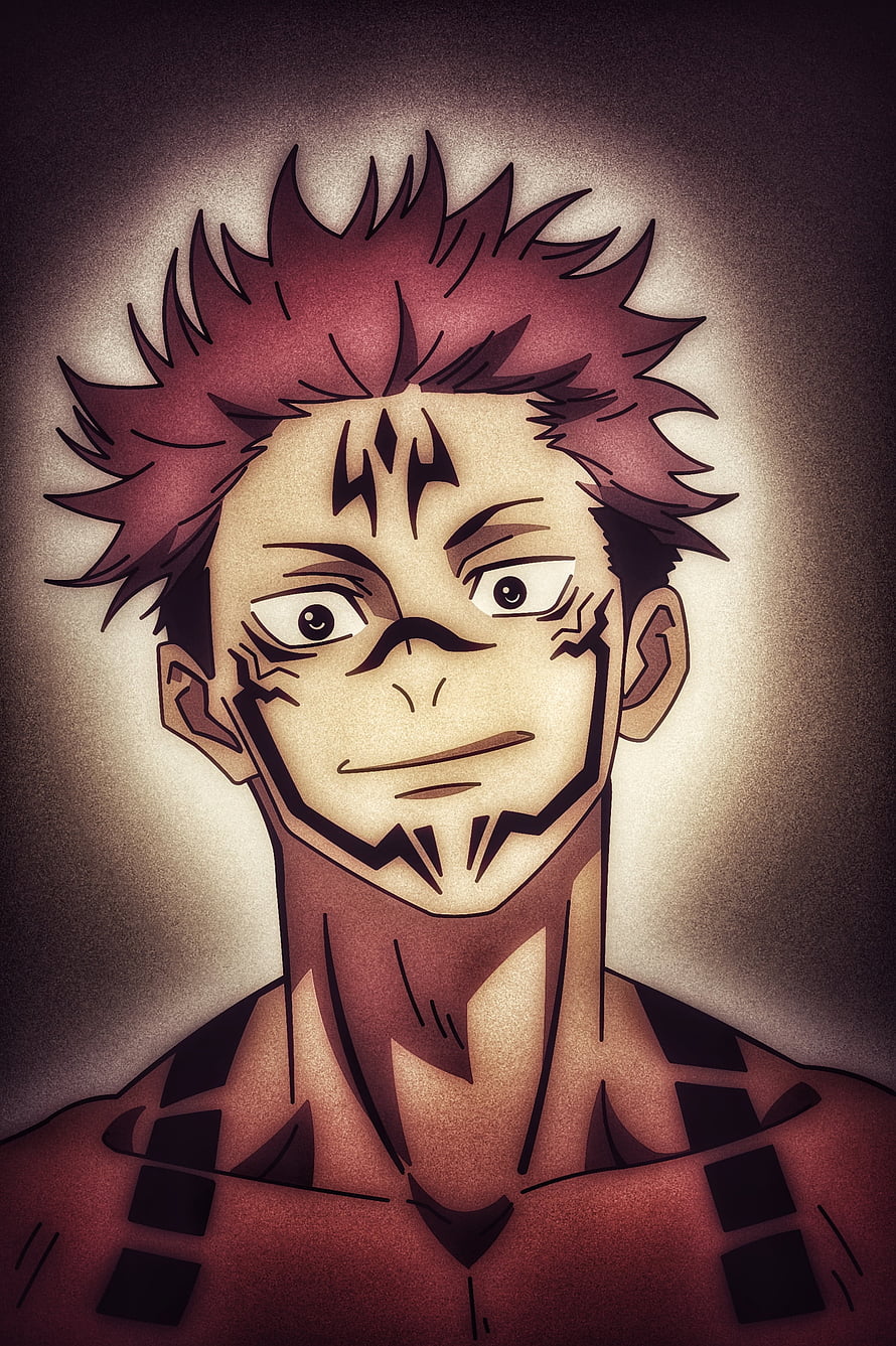 Ryomen Sukuna Portrait From Jujutsu Kaisen Anime Character Artwork HD phone wallpaper