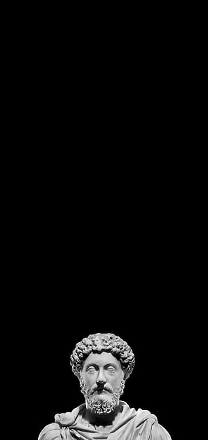 Marcus Aurelius Marble Bust on Black Background HD phone wallpaper
