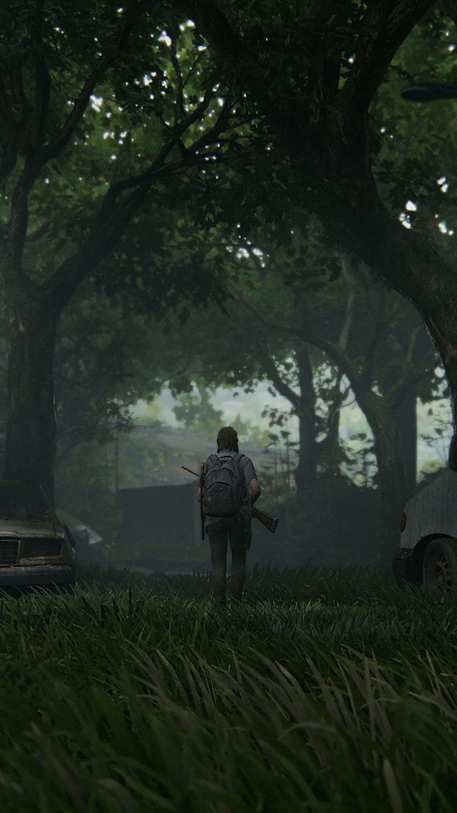 The Last of Us Ellie Walking Through Overgrown Forest Path HD phone wallpaper