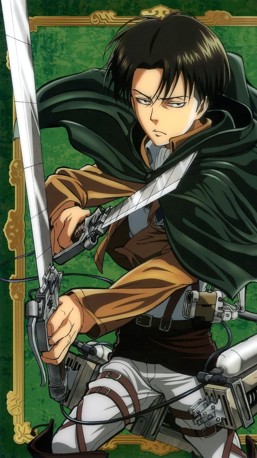 Levi Ackerman Attack on Titan Anime Character Portrait with ODM Gear and Swords, Levi Ackerman , Levi Attack On Titan HD phone wallpaper