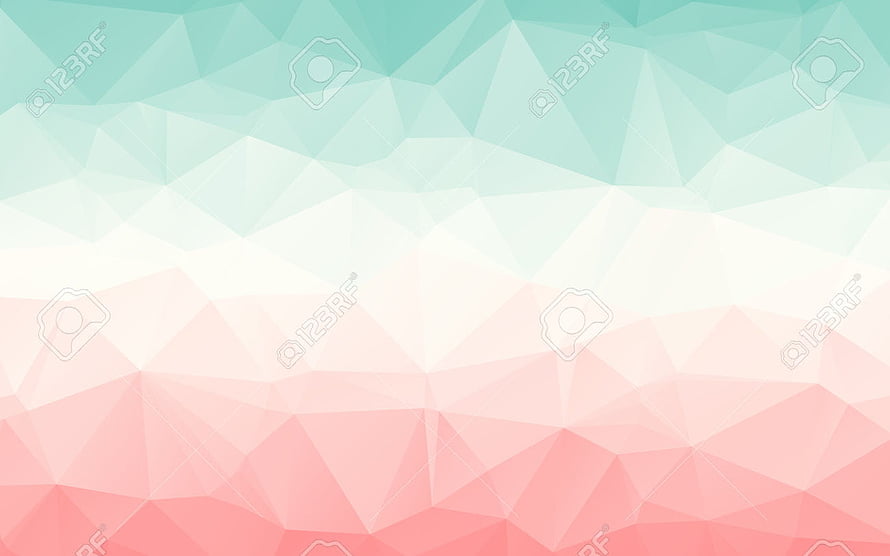 Soft Pastel Geometric Low Poly Gradient Background with Mint and Coral Tones HD wallpaper