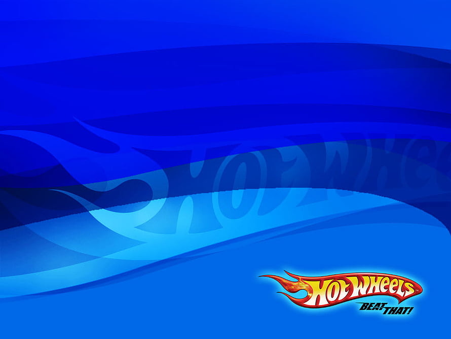 Hot Wheels Beat That! Blue Abstract Flame Background HD wallpaper